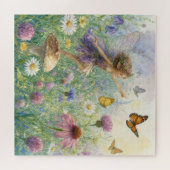 Gartenfee mit Schmetterlingen Puzzle (Horizontal)