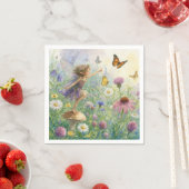 Gartenfee mit Schmetterlingen Serviette (Beispiel)