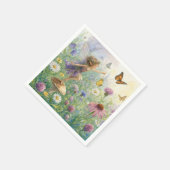 Gartenfee mit Schmetterlingen Serviette (Ecke)