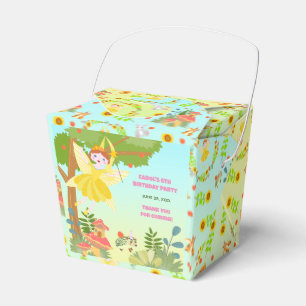 Gartenfee mit tierischen Freunden Geburtstagsfeier Geschenkschachtel