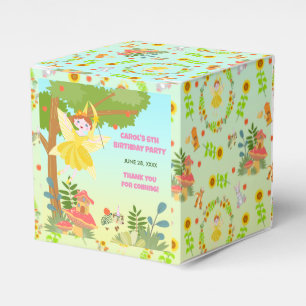 Gartenfee mit tierischen Freunden Geburtstagsfeier Geschenkschachtel