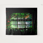 Gartenfenster in schwarz-grün wandteppich (Vorderseite (Horizontal))