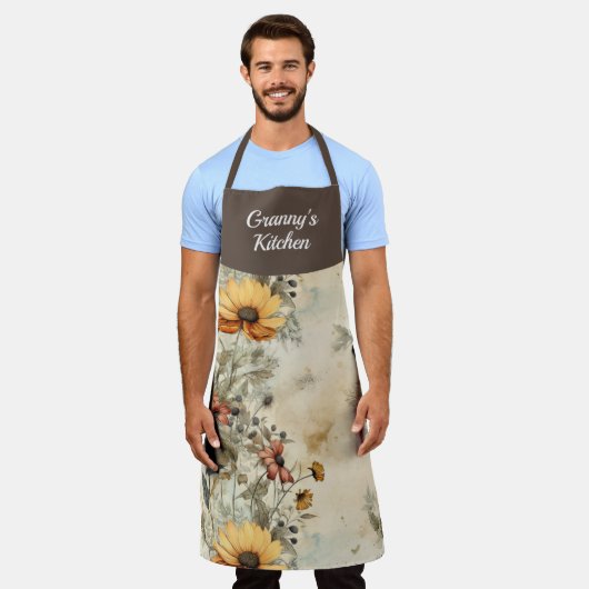 Gartenflora Personalisiert überall Schürze (Getragen)