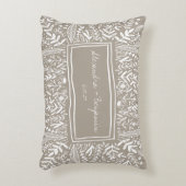 Gartenflorale an der Grenze Personalisierte Hochze Dekokissen (Vorderseite(Vertikal))