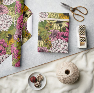 Gartenfloralen 2 geschenkpapier