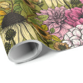 Gartenfloralen 2 geschenkpapier (Rolleneckpunkt)