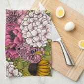 Gartenfloralen 2 geschirrtuch (Viertel Falte)
