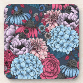 Gartenfloralen Getränkeuntersetzer (Vorderseite)