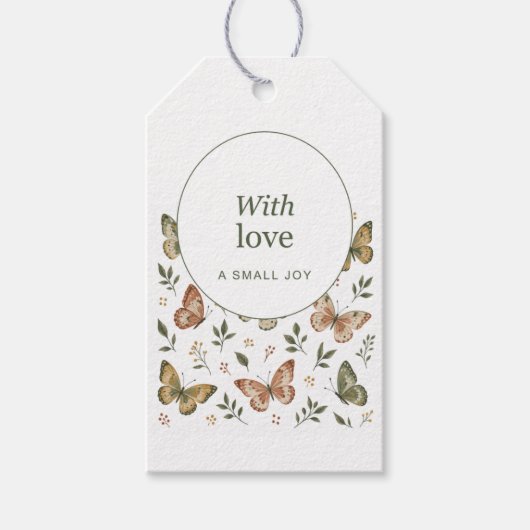Gartenflügel mit Liebe Geschenkanhänger (Vorderseite)
