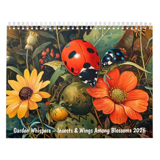 Gartenflüstern – Insekten & Flügel unter Blüten 2 Kalender (Titelbild)
