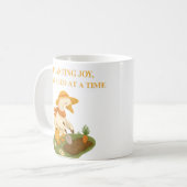 Gartenfreude Gänse Slogan Kaffeetasse (Vorderseite Links)