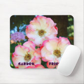 Gartenfreunde! Mousepad Pink White Rose Garden (Mit Mouse)