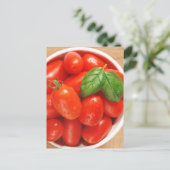 Gartenfrische Tomaten Postkarte (Stehend Vorderseite)