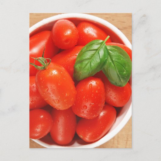 Gartenfrische Tomaten Postkarte (Vorderseite)