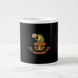 Gartenfrosch im Fairycore-Cottagecore-Stil Jumbo-Tasse