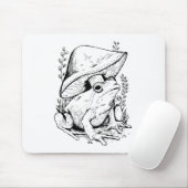 Gartenfrosch unter einem Pilz Mousepad (Mit Mouse)
