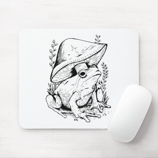 Gartenfrosch unter einem Pilz Mousepad (Mit Mouse)