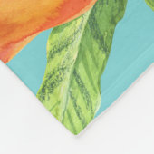 Gartenfrüchte: Aquarellblau. Fleecedecke (Ecke)