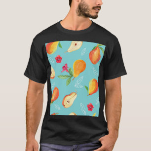 Gartenfrüchte: Aquarellblau. T-Shirt