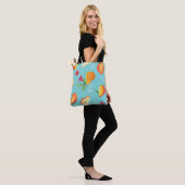 Gartenfrüchte: Aquarellblau. Tasche (Am Model)