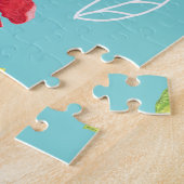 Gartenfrüchte: Wasserfarbe Blau. Puzzle (Seite)