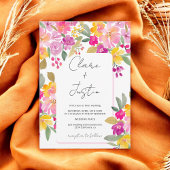 Gartenfrühlingssommer Wasserfarbenhochzeit Einladung