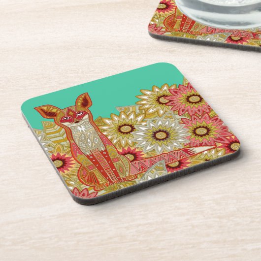 Gartenfuchs Untersetzer (Linke Seite)