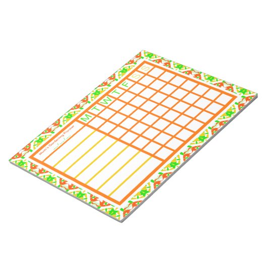 Gartengarten baut Ihren eigenen Planerplan Notizblock (angewinkelt)