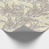 Gartengarten Blume Blumenmuster Creme Geschenkpapier (Ecke)