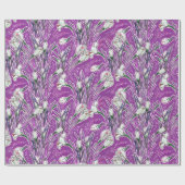 Gartengarten Blume Botanische Blüte Lila Geschenkpapier (Flach)