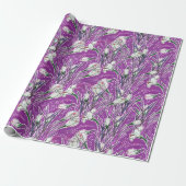 Gartengarten Blume Botanische Blüte Lila Geschenkpapier (Ungerollt)