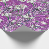 Gartengarten Blume Botanische Blüte Lila Geschenkpapier (Ecke)
