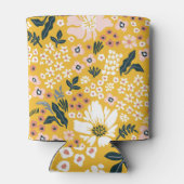 Gartengarten Blume: Gelber Vintager Charme. Dosenkühler (Rückseite)