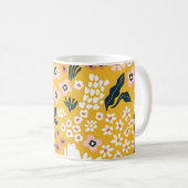 Gartengarten Blume: Gelber Vintager Charme. Kaffeetasse (VorderseiteRechts)