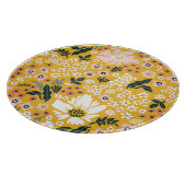 Gartengarten Blume: Gelber Vintager Charme. Schneidebrett (Ecke)