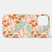 Gartengarten-Blume: rosa, orange nahtlos Case-Mate iPhone Hülle (Rückseite (Horizontal))