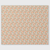 Gartengarten-Blume: rosa, orange nahtlos Geschenkpapier (Flach)