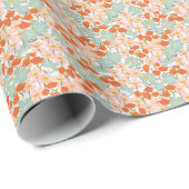 Gartengarten-Blume: rosa, orange nahtlos Geschenkpapier (Rolleneckpunkt)