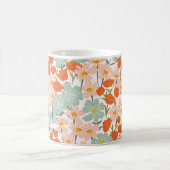 Gartengarten-Blume: rosa, orange nahtlos Kaffeetasse (Mittel)