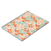 Gartengarten-Blume: rosa, orange nahtlos Notizblock (Linke Seite)