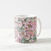 Gartengarten Blume Rose mit Tulpen im Wasser bemal Kaffeetasse (VorderseiteRechts)
