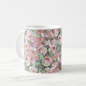 Gartengarten Blume Rose mit Tulpen im Wasser bemal Kaffeetasse (Vorderseite Links)