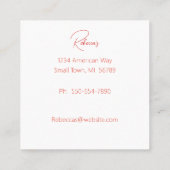 Gartengarten-Blume und Triple-Frame-Visitenkarte Quadratische Visitenkarte (Rückseite)