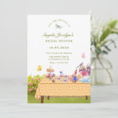 Gartengarten Brautparty Einladung (Stehend Vorderseite)