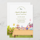 Gartengarten Brautparty Einladung (Vorne/Hinten)