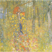 Gartengarten Gustav Klimt mit Crucifix Aufkleber (Vorderseite)