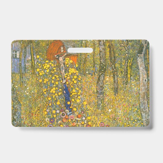 Gartengarten Gustav Klimt mit Crucifix Ausweis (Vorderseite)