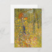 Gartengarten Gustav Klimt mit Crucifix Begleitkarte (Vorne/Hinten)