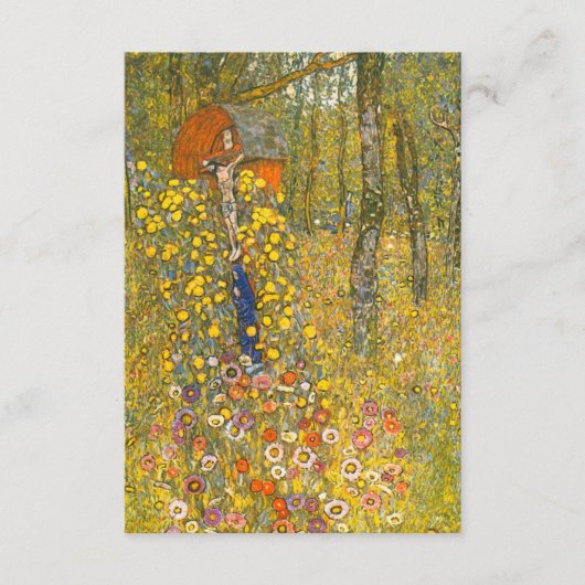 Gartengarten Gustav Klimt mit Crucifix Begleitkarte (Vorderseite)
