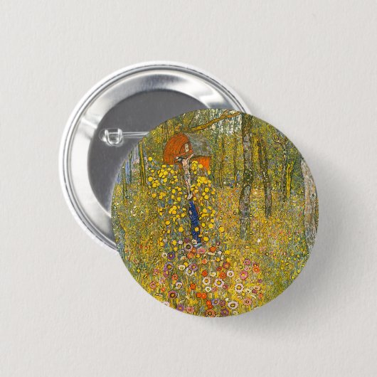 Gartengarten Gustav Klimt mit Crucifix Button (Vorne & Hinten)